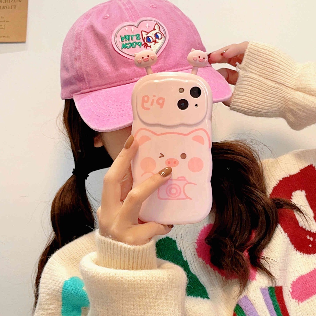 Ốp Điện Thoại In Hình Heo Pik Dễ Thương Cho IPhone 11 Pro Max XR XS X 12 13Pro Max 14Pro Max
