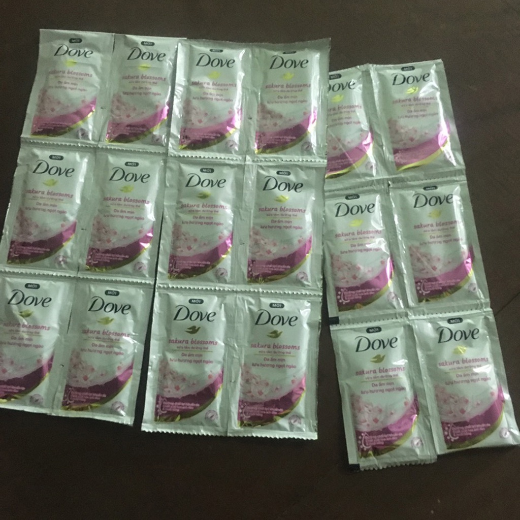 10 Gói Sữa tắm dưỡng thể Dove, dưỡng ẩm chuyên sâu cho da -Hàng theo dây