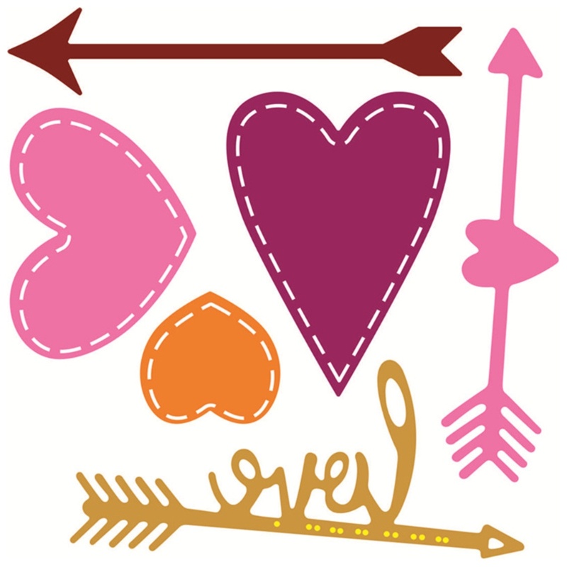 Khuôn Cắt Giấy Kim Loại Hình Trái Tim Xinh Xắn