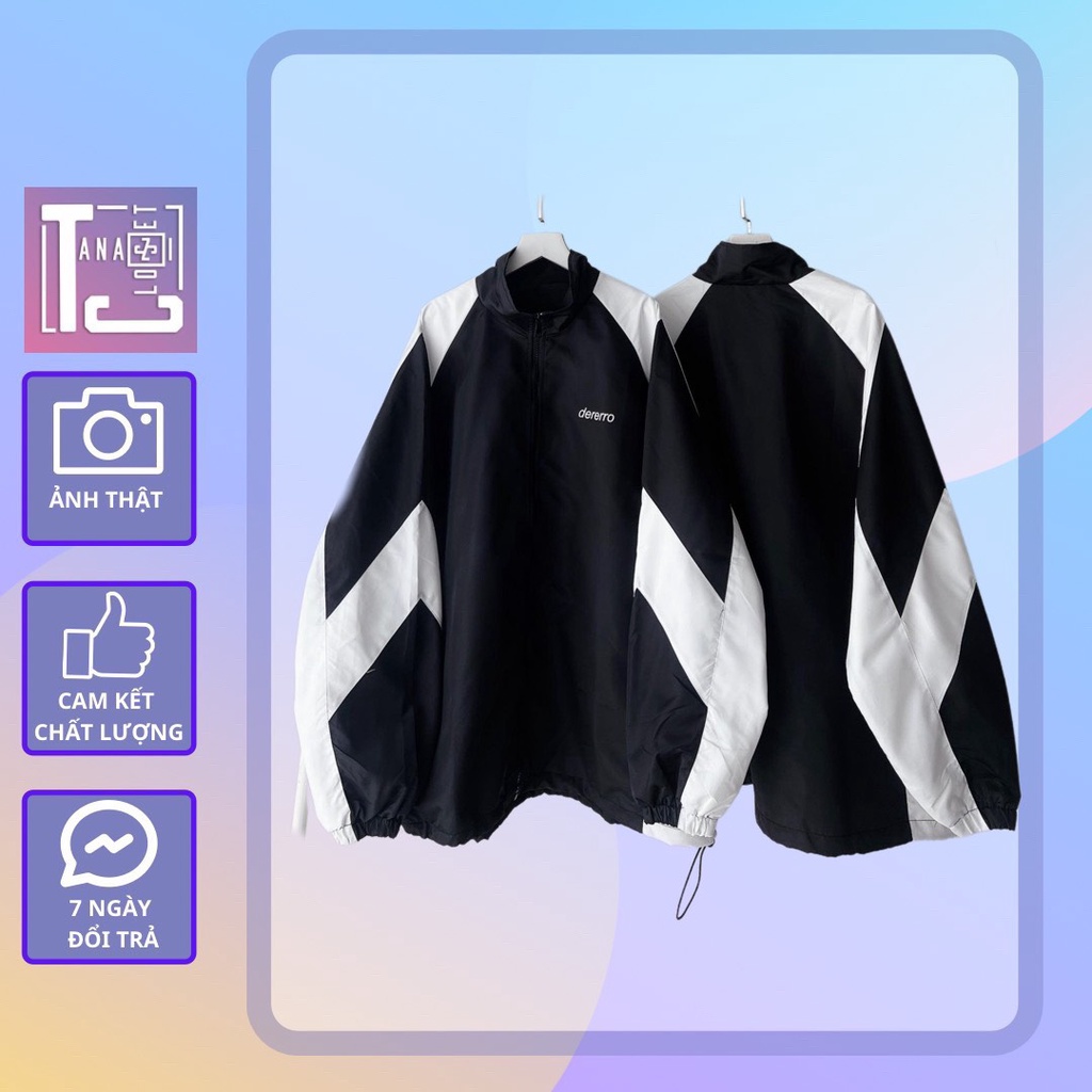 Áo khoác dù tay dài form rộng in chữ Deru (ảnh thật tại shop) TanaziCloset