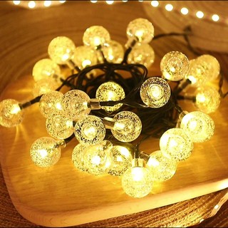 Đèn nháy bi bọt cherry ball 9.5m trang trí ngoài trời, dây đèn bi bọt trang trí tết, decor nhà cửa