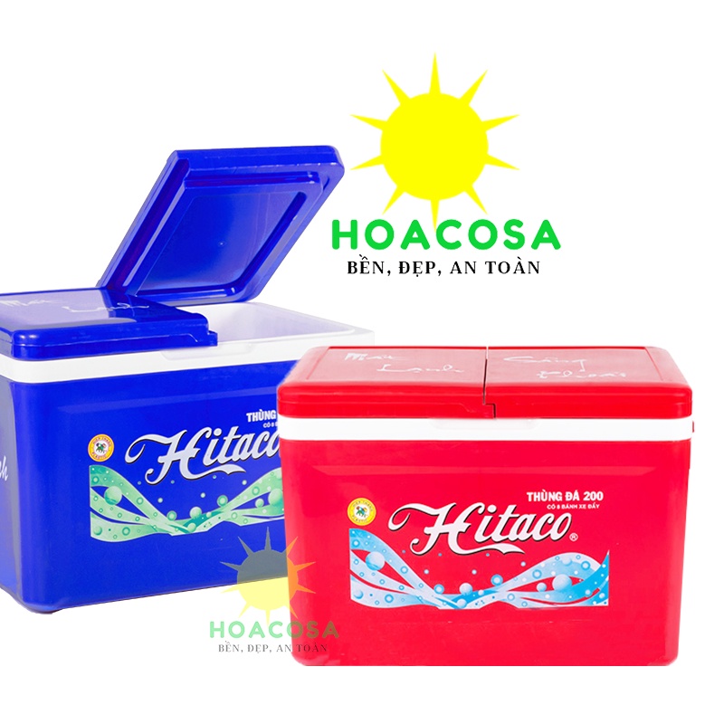 Thùng Đá Nhựa 200L  2 Nắp Hitaco Nhựa Hiệp Thành, Cỡ Lớn, Siêu Dày, Cứng Cáp, Giữ Đá Lâu- Đồ Gia Dụng Hoacosa