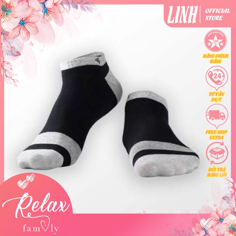 VỚ CHÂN, TẤT CHÂN NAM, THUN DỆT, CỔ NGẮN QUA MẮT CÁ CHÂN CAO CẤP RELAX RS020