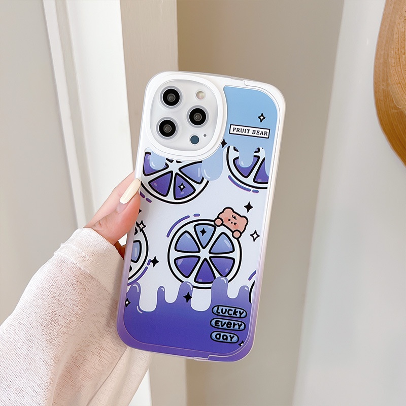 Ốp iphone Chanh Tím Kèm Giá Đỡ 13promax/ 13pro/ 13/ 12promax/ 12pro/ 12/ 11/ 11promax/ x/ xsmax/ 7plus/ 8plus - Ina Case
