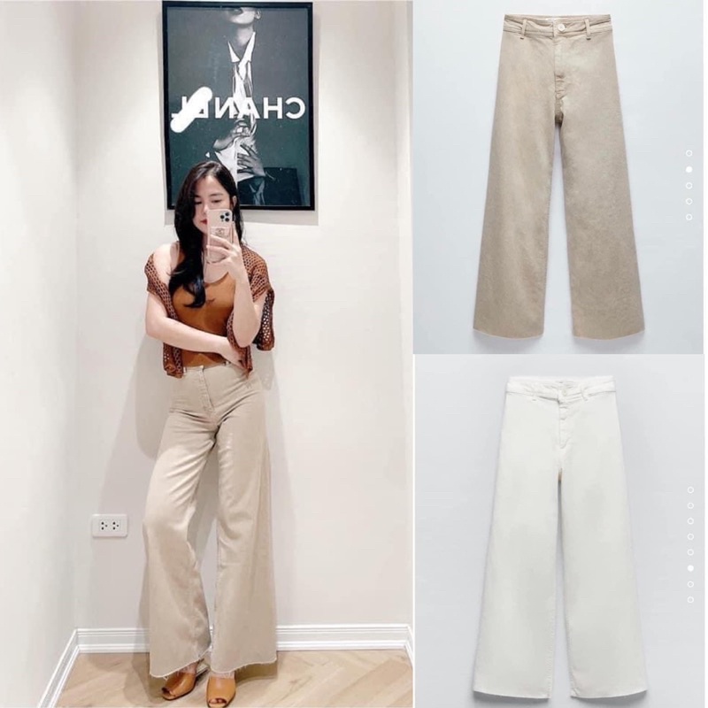 Quần jeans suông Za.ra basic nhiều màu