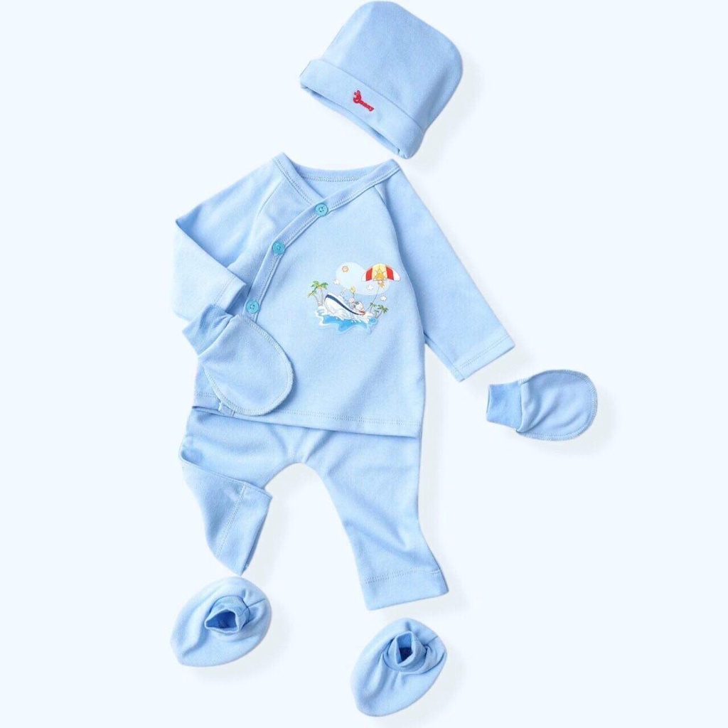 Bộ Sơ Sinh⚡️FREE SHIP⚡️Set Bộ Bunny Cho Bé Từ Sơ Sinh Đến 10Kg Không Kèm Mũ