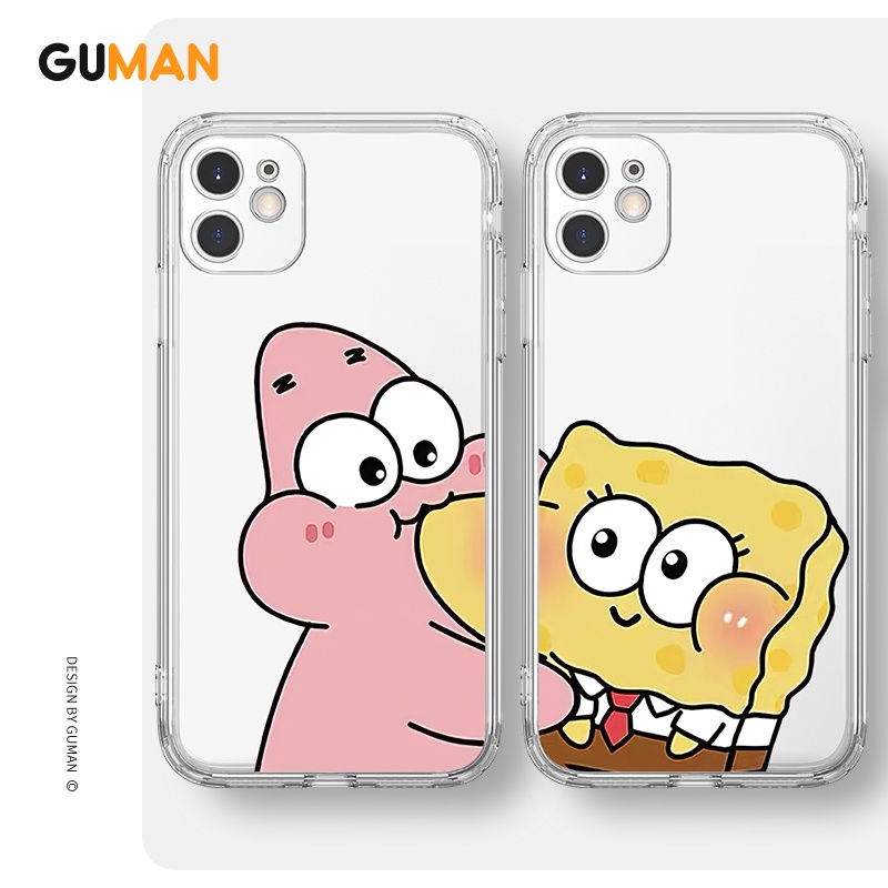 Ốp lưng GUMAN Mềm nam nữ hoạt hình cặp đôi dễ thương đẹp Cho iPhone 14 13 12 11 Pro Max SE 2020 X XR XS ip 8 7 Plus kute XYB1129