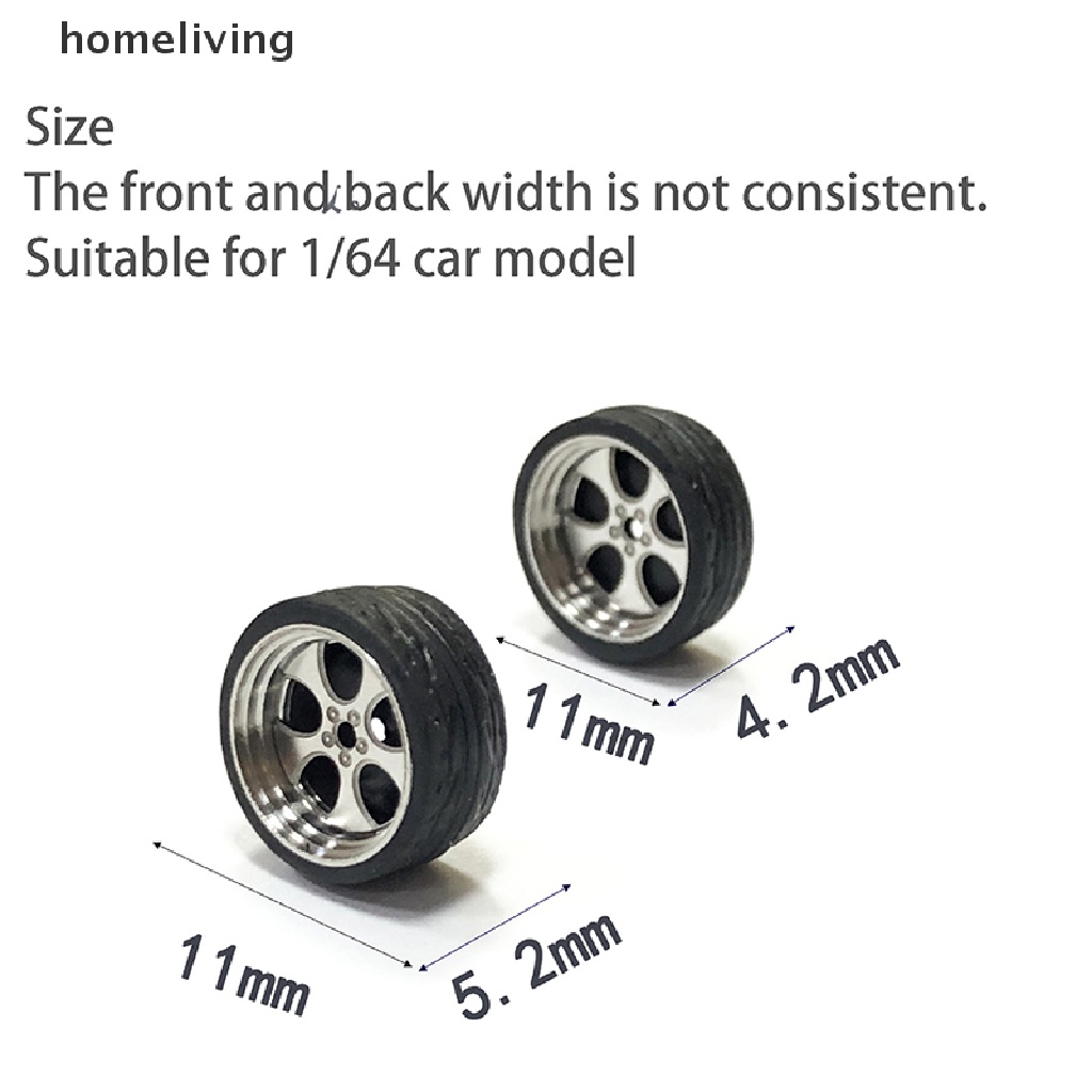 Bộ 4 Bánh Xe Thay Thế Bằng Hợp Kim Tỉ Lệ 1: 64