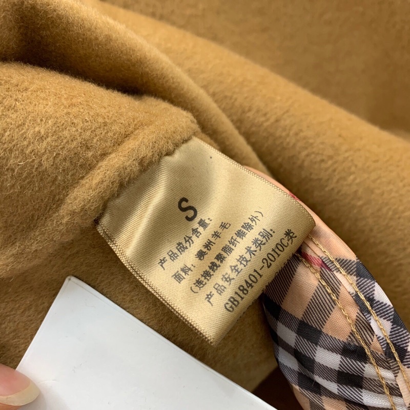 Áo khoác cánh dơi, áo khoác len dáng ngắn viền da Burberry BBR cao cấp