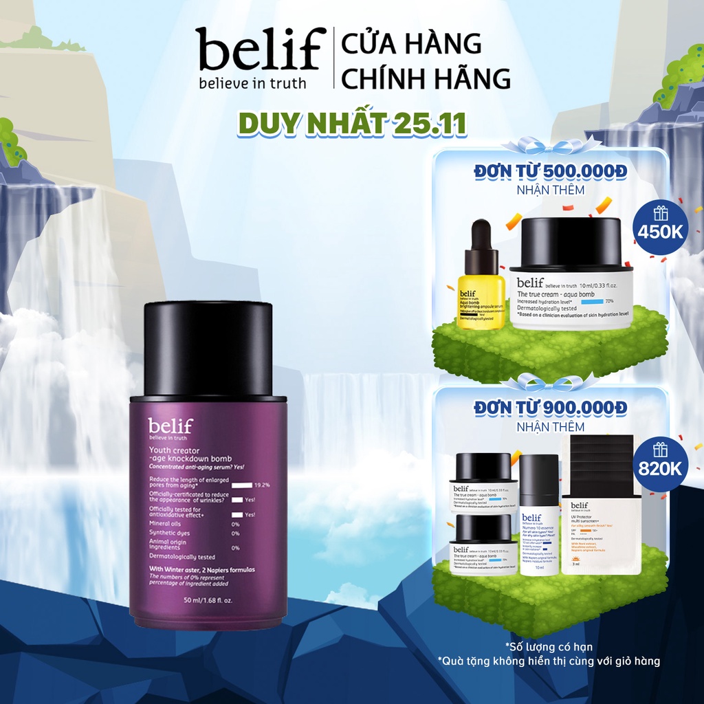 Serum chống nhăn ngăn lão hóa toàn diện Belif Age Knockdown Bomb 50ml