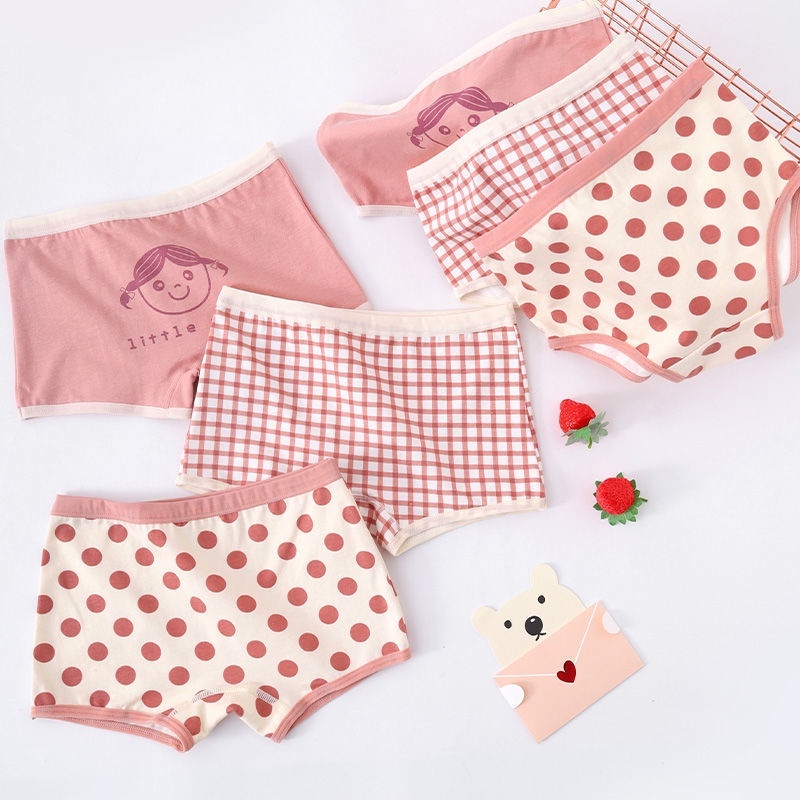 Đồ lót, quần chip cotton Little Girl set 6 cái cho bé gái từ 9kg đến 40kg