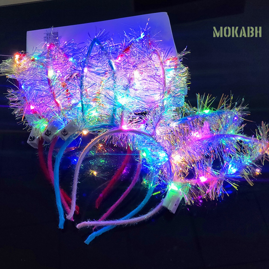 Băng Đô Tai Thỏ Phát Sáng Trong Bóng Tối 3 Tốc Độ Với 14 Đèn Led