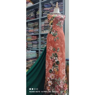 2m vải lụa lạnh, hoa văn chân tà - lụa Mango chính phẩm