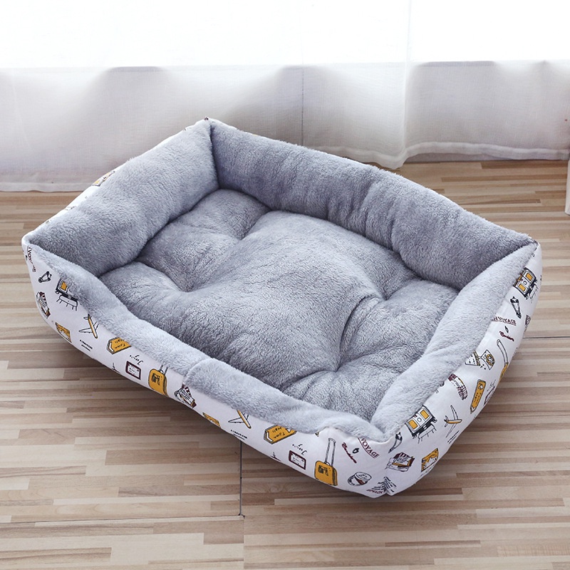 Nệm chữ nhật cho thú cưng chống xê dịch/Đệm ấm cho chó mèo lót lông có LI0366