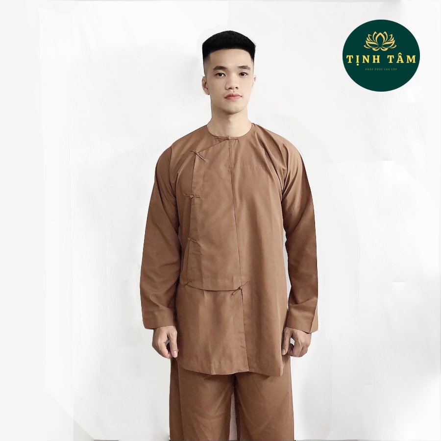 Đồ Đi Chùa Nam - Bộ Phật Tử Nam Vạt Hò Cao Cấp Chất Vải Dày Dặn Mềm Mịn Và Thoáng Mát