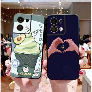 Ốp lưng Oppo Reno 7 4G / Reno 8 4G / Reno 8 5G mặt lưng ép kính chống bể hinh dễ thương
