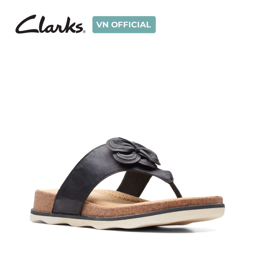 Dép Xỏ Ngón Da Nữ Clarks Brynn Style màu đen