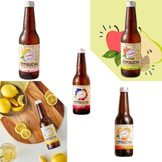 Nước uống lên men Kombucha Nexba các vị táo lê gừng,xoài,chanh và hoa hồng,hoa cơm cháy,việt quất 330ml