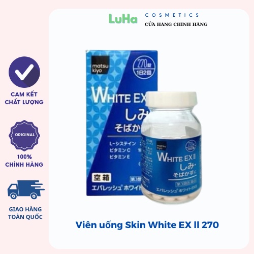 Viên uống Skin White EX ll 270 viên, Viên uống trắng da