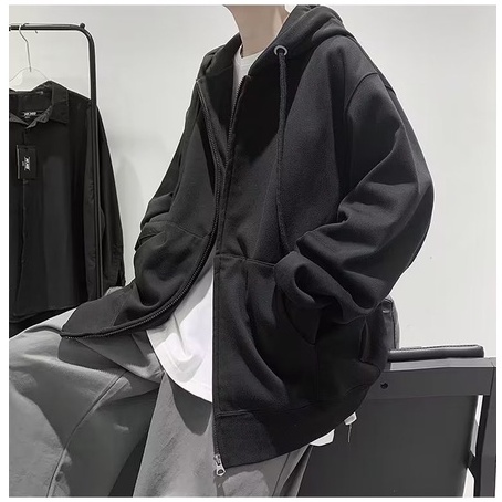 Áo Khoác Bóng Chày Có Nón Dáng Rộng Lót Lông Cừu Phong Cách Hàn Quốc Thời Trang Thu Đông Cho Nam