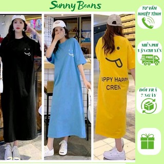 Váy phông suông mặt cười form rộng chất cotton thấm hút mồ hôi