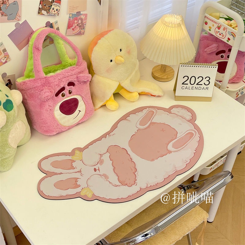 Tấm Lót Chuột Và Bàn Phím Máy Tính Cỡ Lớn Chống Trượt Chống Thấm Nước Hình Hoạt Hình Dễ Thương