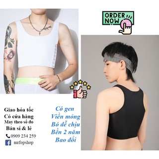 Áo nịt móc gài hông trái, có gen, không viền, mỏng mát (2A2) Tomboy Transguy