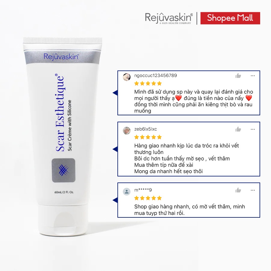 Kem xoá Sẹo Thâm, lấp đầy Sẹo Rỗ, Sẹo Lõm Scar Esthetique 60ml của Rejuvaskin