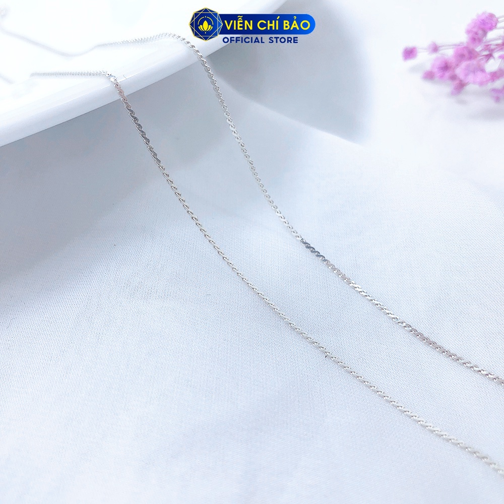 Dây chuyền bạc nữ xoắn móc chữ S chất liệu bạc S925 thời trang phụ kiện trang sức nữ Viễn Chí Bảo D400145
