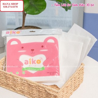 Miếng lót phân xu sơ sinh Aiko 20x20 tấm lót phân su cao cấp, khô thoáng, mềm mại dành cho bé (túi/ 30 chiếc) LX30