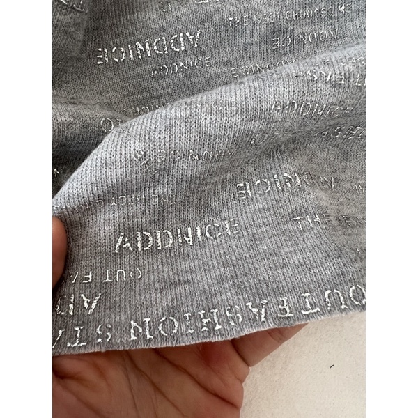 vải len thun ép 2 lớp in chữ nổi màu cơ bản