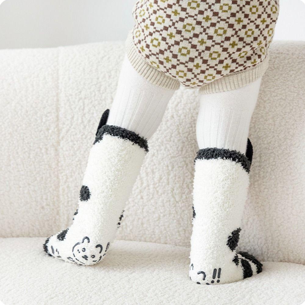 Đôi Vớ Dày Giữ Ấm Thoáng Khí In Họa Tiết Động Vật Dễ Thương