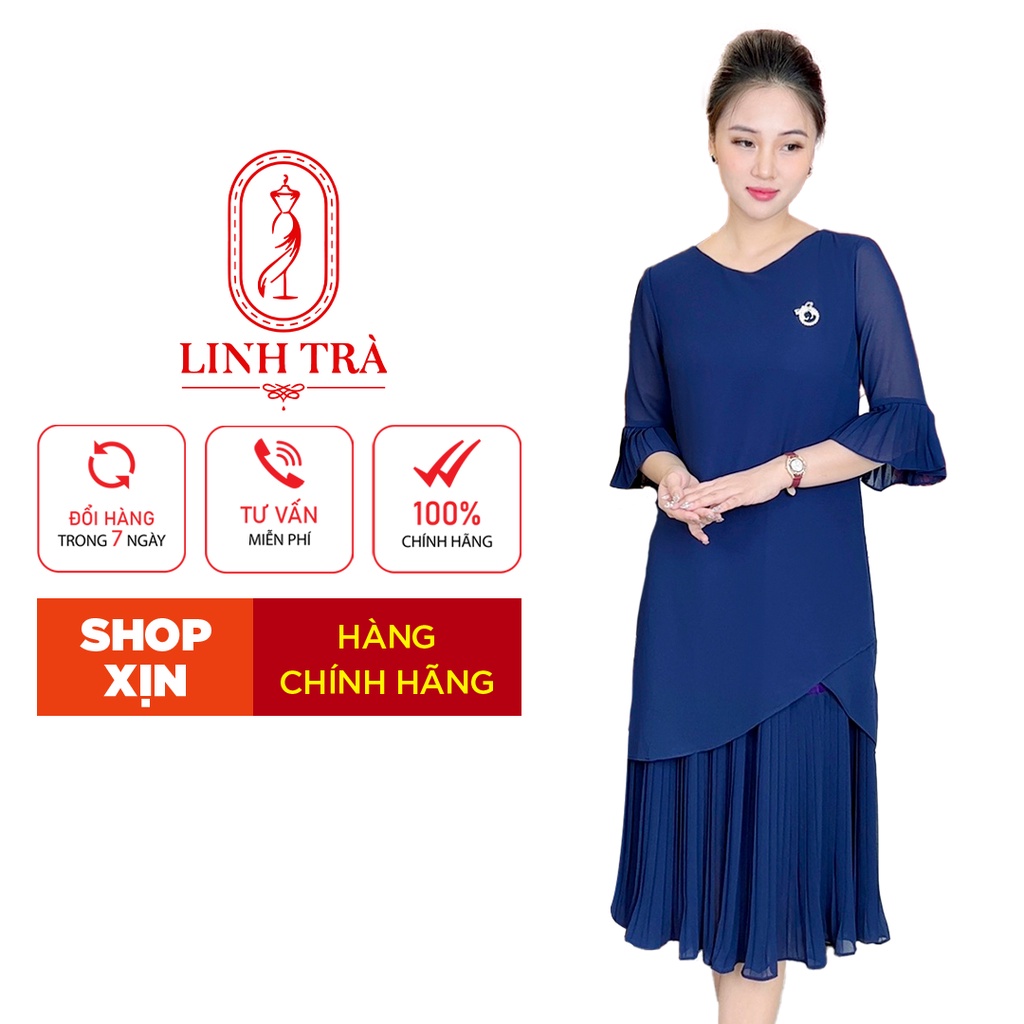 (TM 823) Bigsize Màu Sắc Trẻ Trung Tươi Sáng Họa Tiết Sang Trọng Đi Làm Đi Tiệc Cho Mẹ U50