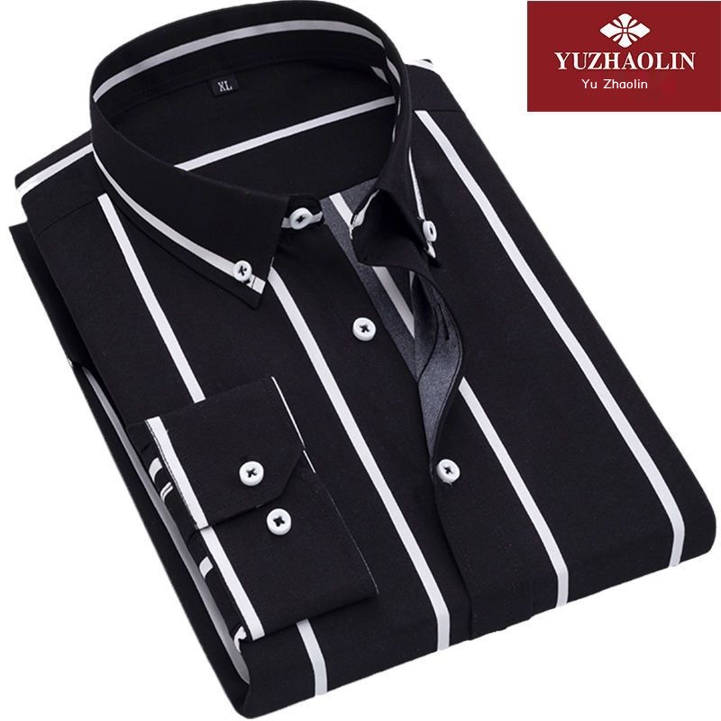 Áo Sơ Mi Tay Dài Họa Tiết Kẻ Sọc Phong Cách Hàn Quốc Thời Trang Cho Nam 47%