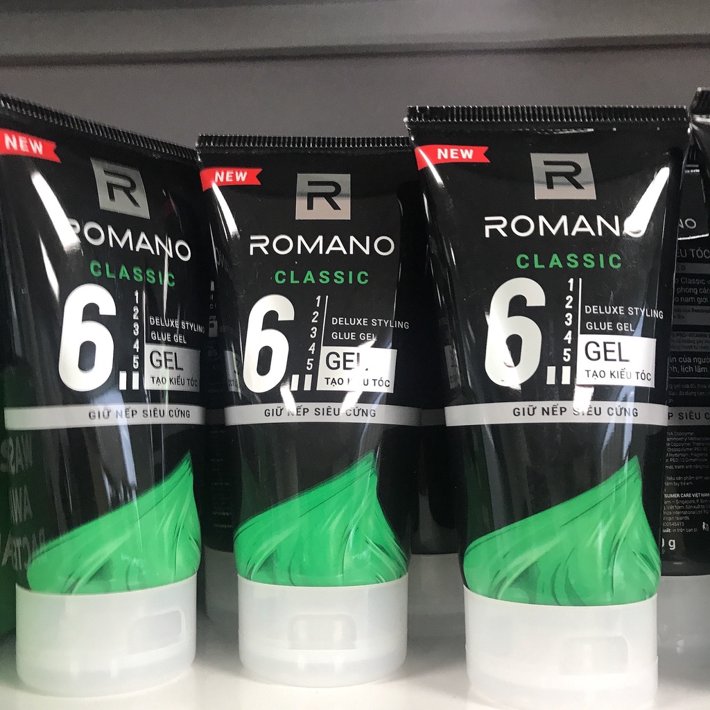 Keo vuốt tóc tạo kiểu tóc cứng ROMANO Classic Deluxe Styling Glue Gel