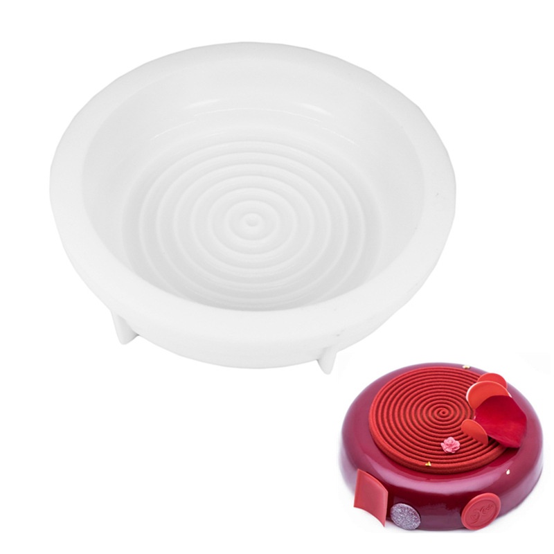 Khuôn Silicone Làm Bánh Mousse Hình Sóng Tròn DIY