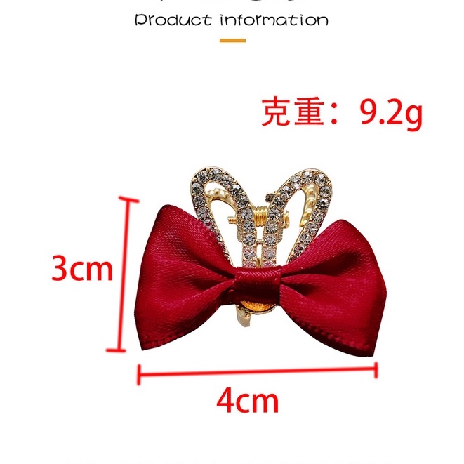 Kẹp Tóc Hình Nơ Đính Đá Dễ Thương Cho Bé Gái