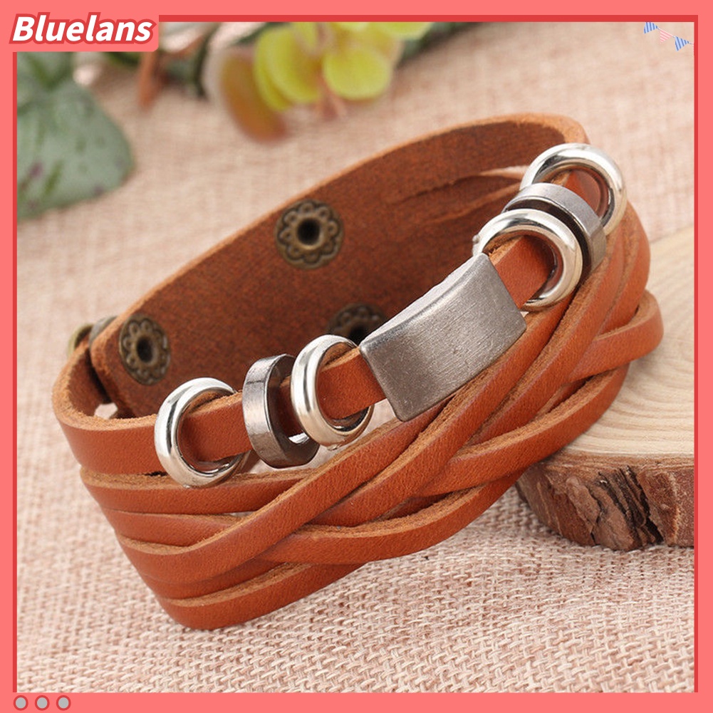 Vòng Đeo Tay Giả Da Kiểu Dáng Vintage Thời Trang Cho Nam / Nữ