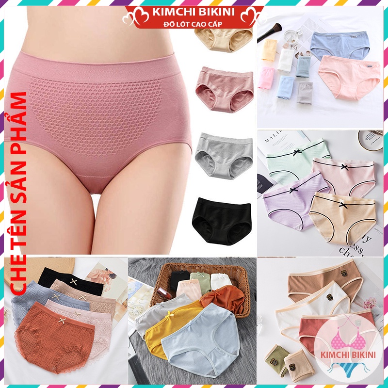 Lố 3 quần lót nữ vải cotton mềm điệu đà KIMCHIBIKINI Set 3 đồ chip nữ chống viêm dễ thương QL023