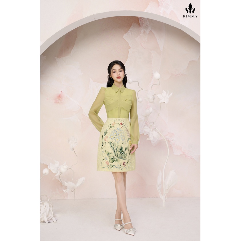 Đầm thiết kế hoạ tiết cổ sơ mi nổi bật tinh tế Calio Dress [RIMMY]