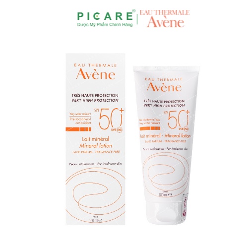 Kem chống nắng vật lý toàn thân, bảo vệ da rất cao Avene Very High Protection Mineral Lotion SPF50+ 100ml