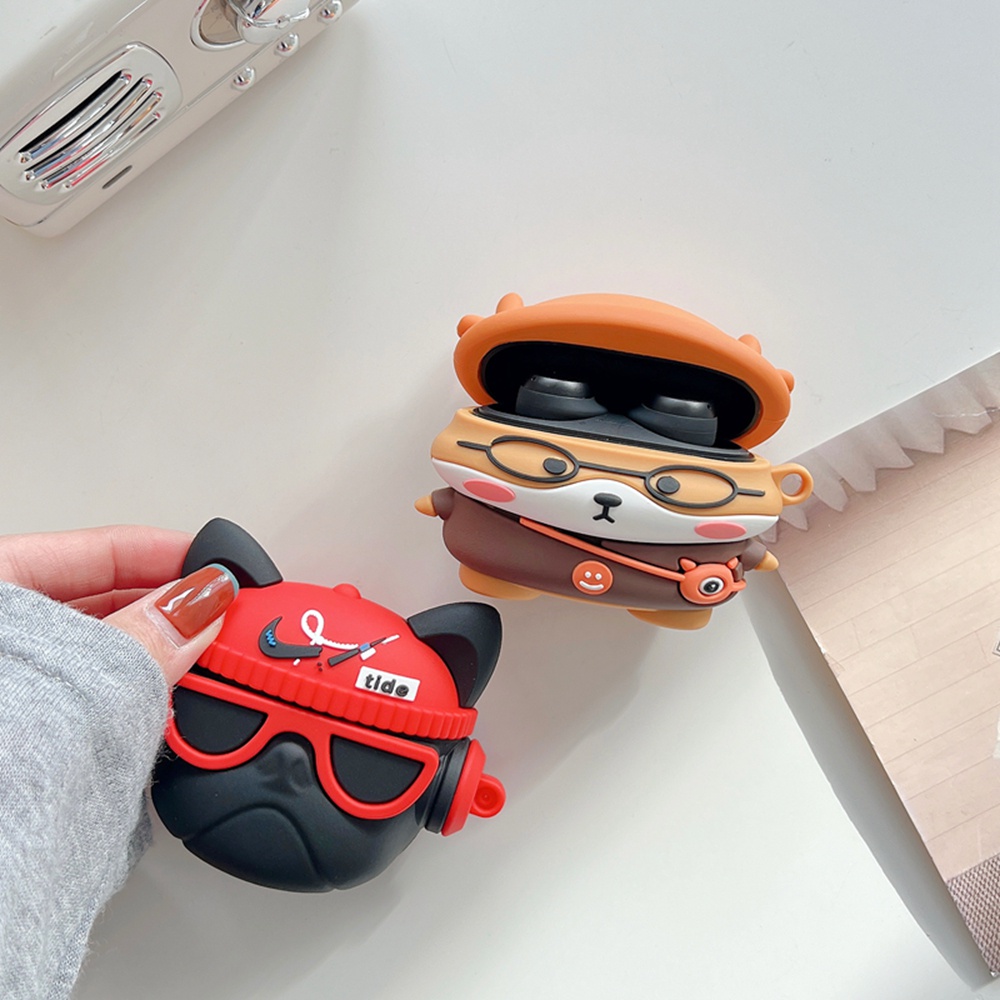 Vỏ Bảo Vệ Hộp Sạc Tai Nghe Bluetooth Xiaomi Buds 3 Pro / Mi Buds 4 Pro Bằng Silicon Chống Rơi Họa Tiết Hoạt Hình 3D Dễ Thương