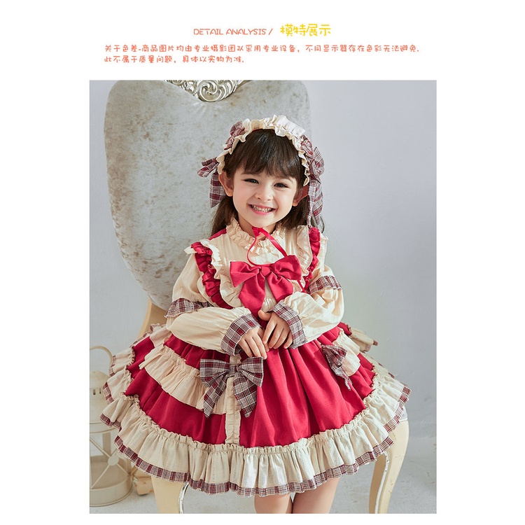 Lolita dress Đầm Công Chúa Tay Dài In Hình Mèo Tinkerbell Phong Cách Lolita Nhật Bản Dễ Thương Thời Trang Mùa Xuân Cho Bé Gái Giao Hàng Nhanh Chóng VW0D