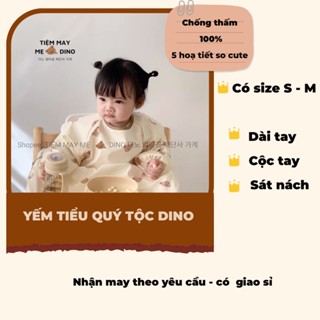 Yếm ăn dặm tiểu quý tộc  chống thấm cotton thoáng khí có giác hút chân không cho bé trai bé gái