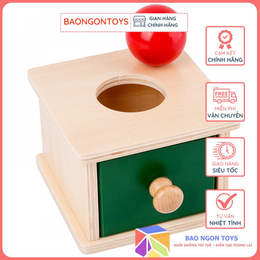 HỘP THẢ BÓNG CHUẨN MONTESSORI GIÚP TRẺ PHÁT TRIỂN VẬN ĐỘNG TINH,GIÁO CỤ CHO TRẺ TỪ 6 THÁNG ĐẾN 2 TUỔI - DG72