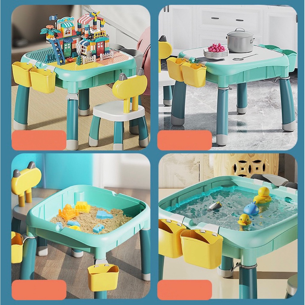 Bàn Lego Vuông 4 Màu Tặng Kèm Lego 100ct