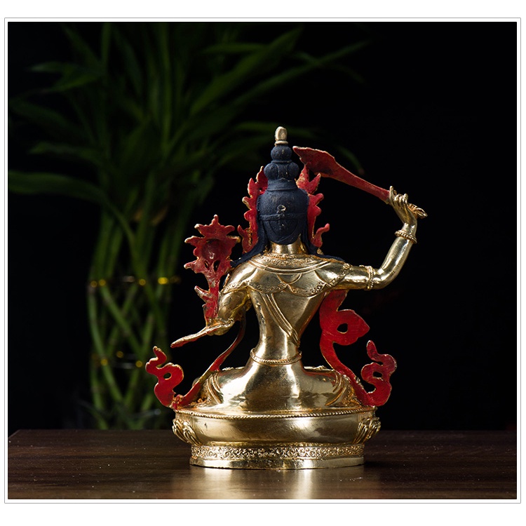 Tôn tượng Văn Thù Sư Lợi Bồ Tát 21cm - Pháp khí Mật tông - Phật giáo Tây Tạng