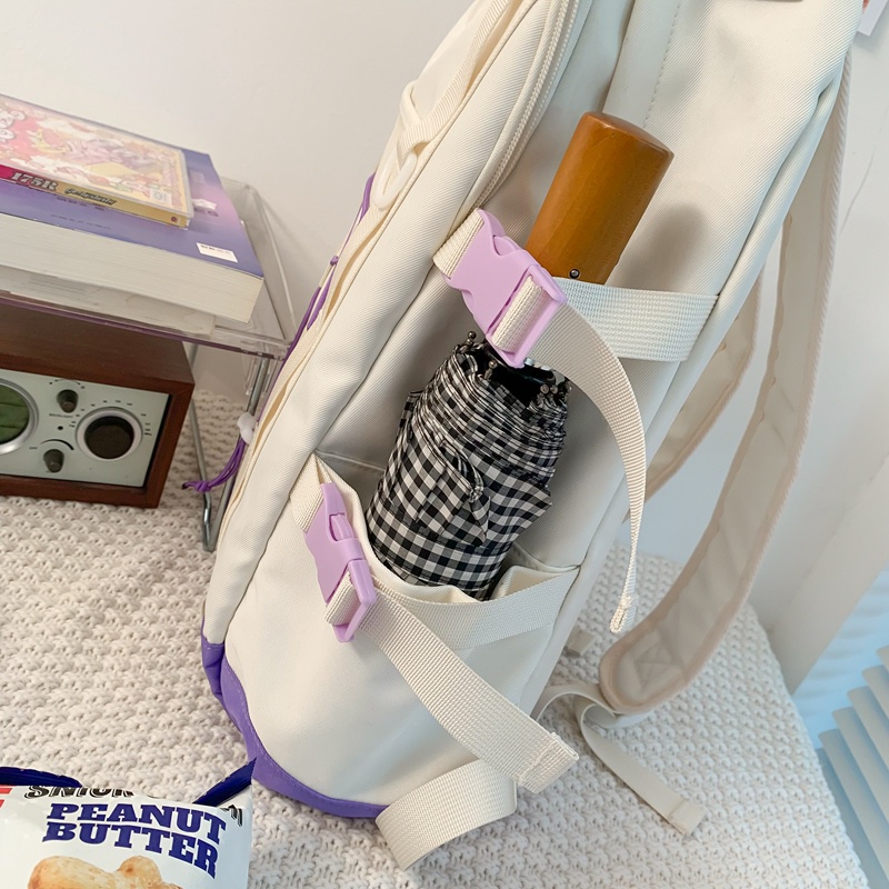 Balo PRETTYZYS sức chứa lớn 14inch phong cách Hàn Quốc 2022 thời trang trẻ trung cá tính cho nữ