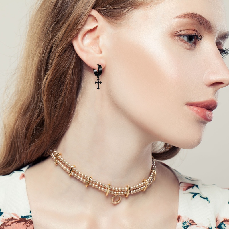 Bông Tai Dạng Móc Bằng Thép Không Gỉ Chống Dị Ứng Thiết Kế Đơn Giản Thời Trang Cho Nam Và Nữ