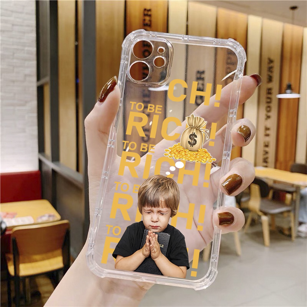 Ốp lưng iphone đôi Cầu Nguyện Giàu Sang dẻo trong case 14plus 14 pro max 13 12 promax 11 mini 6 6s 7 8 plus x xr xs Se